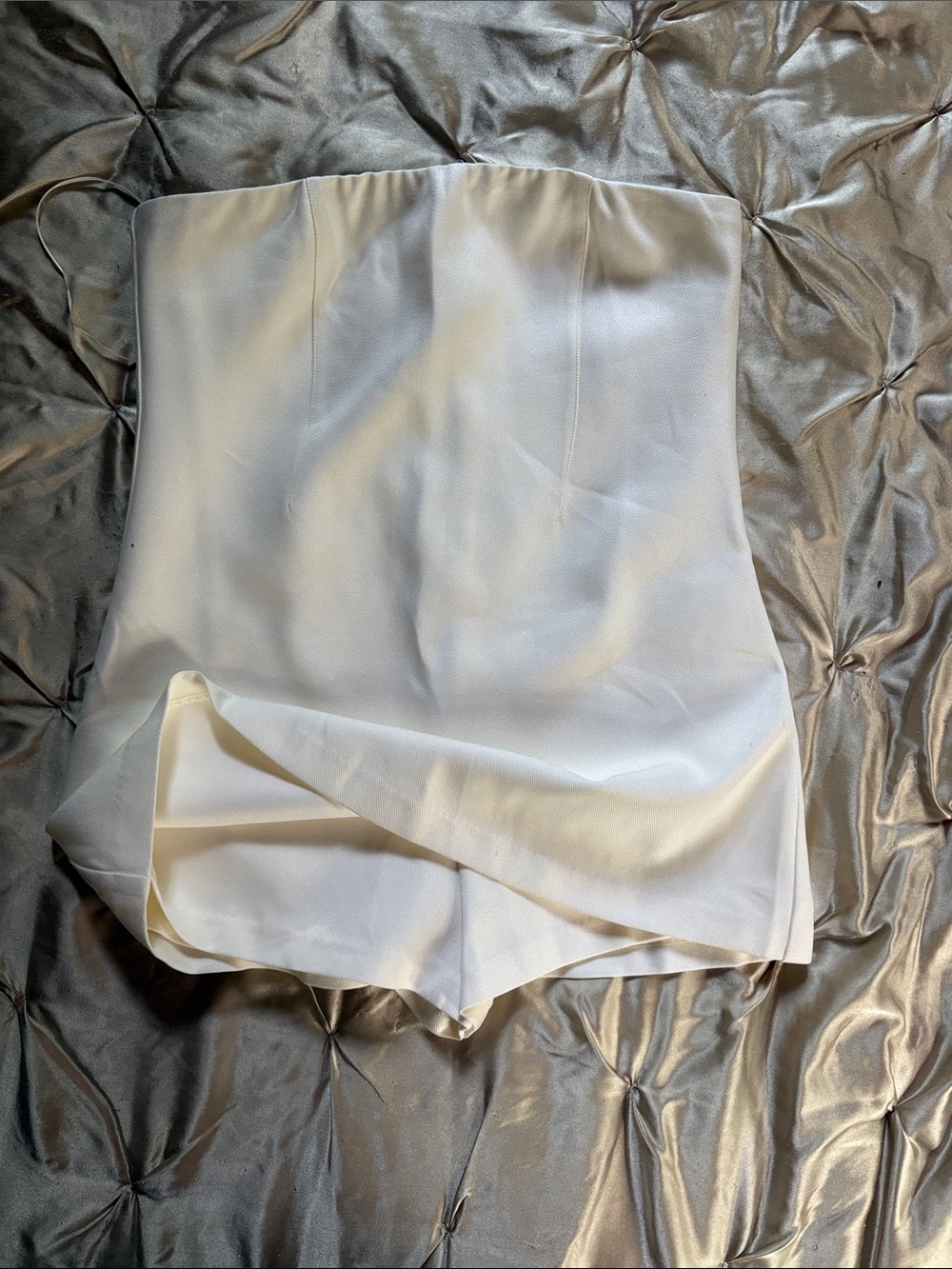 Strapless White Womenβs romper - Sleek Minimal Design playsuit